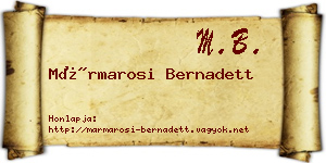 Mármarosi Bernadett névjegykártya