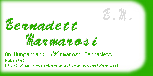 bernadett marmarosi business card